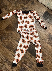 Batman Pajamas Size 6 Boys Long Sleeve Pants Batman/Flames - Picture 1 of 2