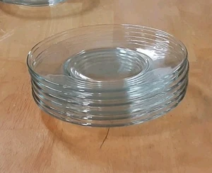 6er Set Klarglas Dessert-/Salatteller rund Markenlos - Bild 1 von 5
