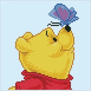 DMG HÁGALO USTED MISMO Diamond Dotz Disney Winnie the Pooh & Butterfly Kit 9x9 - Imagen 1 de 4