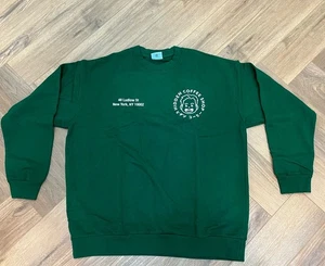 Hidden NY Coffee Shop dunkelgrünes Sweatshirt mit Rundhalsausschnitt – 48 Ludlow St selten NYC Tropfen - Bild 1 von 1