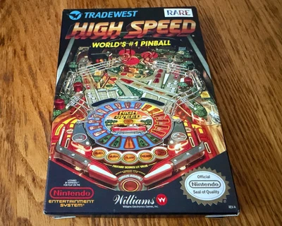 oval seal HIGH SPEED complete in box nintendo nes pinball factory MINT - Image 1 of 4