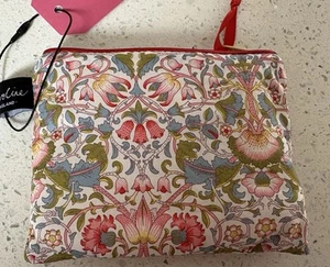 Alice Caroline Liberty Tana Lawn Cotton Fabric Small Purse ~ Lodden Wild Cherry - Picture 1 of 8
