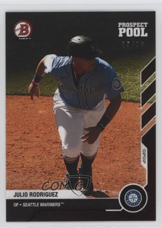 2020-21 Bowman Next Topps Now Prospect Pool Black /99 Julio Rodriguez #PP-22 - Image 1 of 2