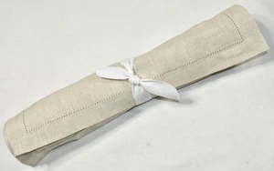 Pottery Barn Belgian Linen Table Runner Solid Natural Flax 16x108 NWOT SAMPLE - Picture 1 of 10