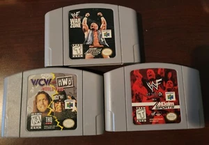 WWF Attitude & WCW/NWO Revenge (Nintendo 64)  WWF Warzone N64 Bundle TESTED - Picture 1 of 7