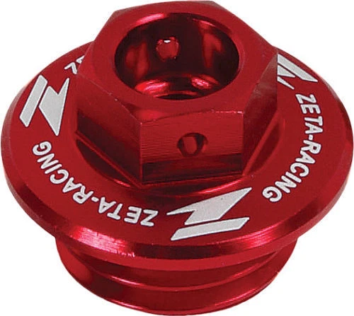ZETA Aluminum Red Oil Filler Plug For Kawasaki KX 250 F 04-16, 450 F 06-16 - Image 1 of 1