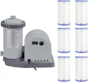 Intex 1500 GPH Krystal Clear Filterpumpe mit 6 Ersatz Typ A Poolfiltern - Bild 1 von 4