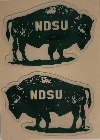 NDSU BISON 1966-1977 Football Helmet Decals MINI Size (1) Pair Cover