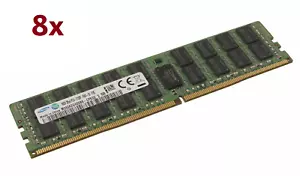 128 GB Samsung 8 x 16 GB DDR4 2133 MHz ECC REG RDIMM RAM M393A2G40EB1-CPB PC4-2133-R - Foto 1 di 1