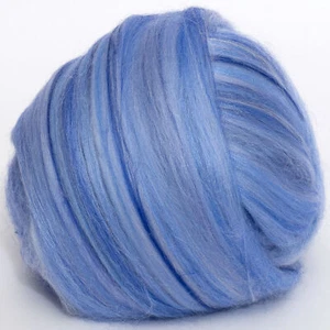 Merino/Silk (70/30) Dyed Garcon Top DHG 100g Wool Roving Spinning Felting Blue - Picture 1 of 2