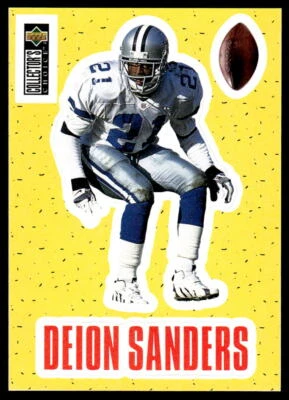 1996 Collector's Choice #S8 Deion Sanders FOOTBALL Dallas Cowboys - Image 1 of 2