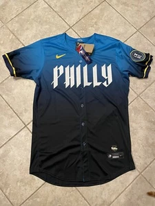 Nike Philadelphia Phillies Trea Turner Elite Authentic City Connect Jersey 44 L - Picture 1 of 9