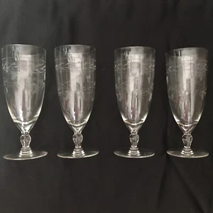 Antique GLASTONBURY - LOTUS Pattern 1500-37 Iced Tea Beverage Glass - Set Of 4 - Picture 1 of 7