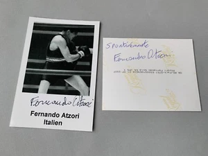 2 x FERNANDO ATZORI Olympiasieger 1968 Boxen signed 2 Fotos 10x15 Autogramm - Picture 1 of 2