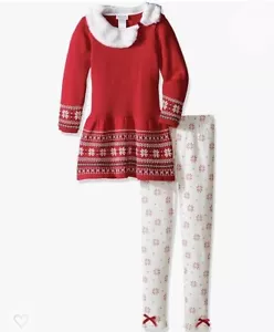 Blueberi Boulevard Kleinkind Mädchen Größe 5 Schneeflocke Pullover Leggings Set - Bild 1 von 3