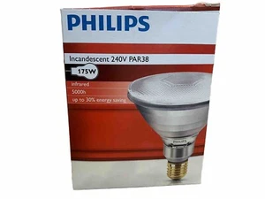 Philips InfraRed Heat Lamp PAR38 IR Clear 175W E27 - Picture 1 of 5