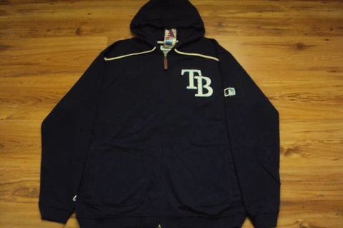 TAMPA BAY RAYS NEW MLB MAJESTIC AUTHENTIC CLUBHOUSE FULL ZIP FLEECE JACKET Cover