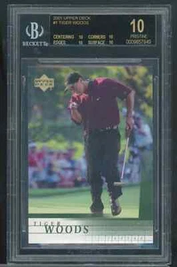 2001 Tiger Woods ‚Black Label‘ Rookie Card.  BGS 10 !  Upper Deck #1  - Bild 1 von 2
