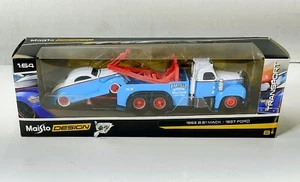 Maisto Design 1:64 Diecast Elite Transport 1937 Ford & 53 Mack B-61 Tow Truck - Picture 1 of 2