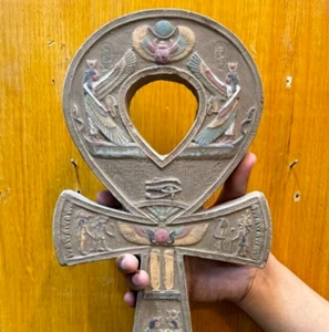 A RARE ANCIENT EGYPTIAN ANTIQUITIES ANTIQUE PHARAONIC EGYPTIAN KEY OF LIFE Bc - Picture 1 of 9