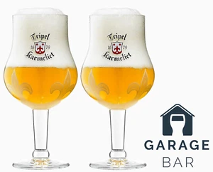 Set Of 2 Tripel Karmeliet Beer Glasses 33cl Brand New - Foto 1 di 2