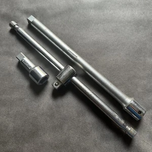 3x VINTAGE SIDCHROME AUSTRALIA SLIDING T-BAR 10" & 2 1/2" EXTENSION BARS 1/2" DR - Picture 1 of 8