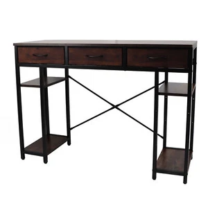 Retro Industrial Computer Desk with Drawer - Sturdy Gaming & Writing Table - Picture 1 of 21