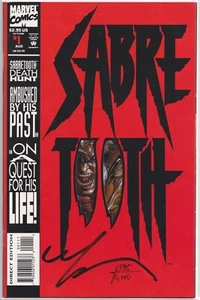 SABRETOOTH #1 DYNAMIC FORCES SIGNED MARK TEXEIRA DF COA 1993 DEADPOOL MOVIE - Imagen 1 de 2