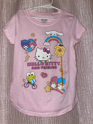 Girl's Hello Kitty And friends Light Pink Tee Size S - Image 1 of 4