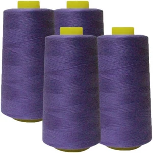 4Pack of 6000 Yard Spools Sewing Thread All Purpose Spun Polyester Overlock Cone - Picture 1 of 53