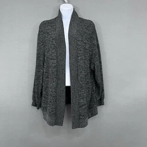 H&M Cardigan Sweater Womens Size M/L Gray Heather Open Dolman Sleeve - Picture 1 of 10