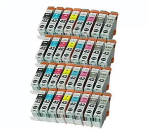 32PK CLI-42 Zestaw zbiorników atramentu + chip LED do profesjonalnej drukarki Canon Pixma Pro-100 - Zdjęcie 1 z 1