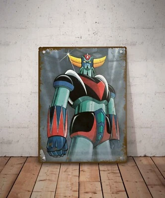 Vintage Goldorak Metal Plate Panel Decoration Deco Poster Comic Poster Comics - Image 1 of 3