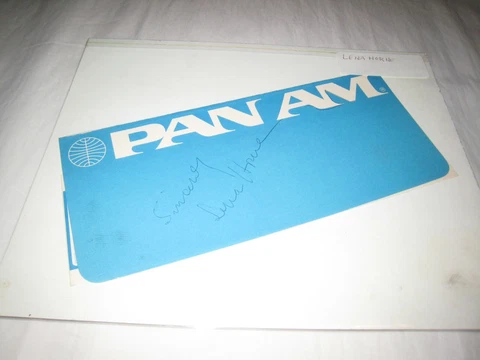 PAN AM LENA HORNE * SIGNED * BOARDING CARD HOLDER VERY UNUSUAL ! GOOD CONDITION Cover