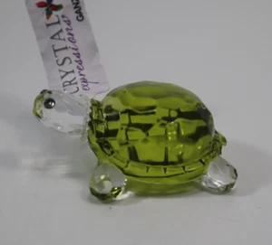 4LD Green COASTAL TURTLE CRYSTAL EXPRESSIONS Figurine Ganz acry-1020 - Picture 1 of 12