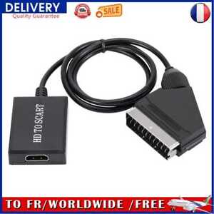 Portable HDMI-Compatible to Scart Converter 720P / 1080P Video Audio Adapter