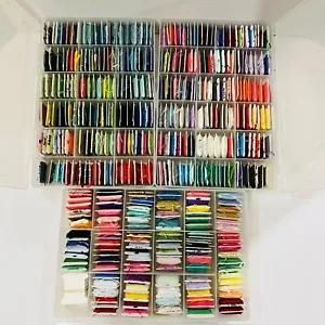 Embroidery Cross Stitch Thread Floss Over 325 Cards Numbered and 3 Storage Cases - Picture 1 of 6