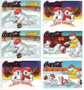 Coca-Cola ""T-Ball Practice"" Sammelkarten mit den Coca-Cola Eisbären - Bild 1 von 18
