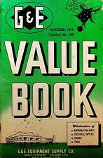 G&E Value Book Catalog 160 October 1954 Electrical Supplies Motors Tools