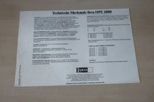 192544) Lancia HPE 2000 - Datos Técnicos - Folleto 12/1975 - Imagen 1 de 1