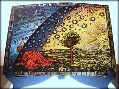 FLAMMARION ENGRAVING 1888 Flat Earth Firmament Dome Art Psychedelic Poster Print - Image 1 of 4