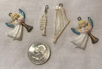 4 dijes de celuloide de plástico vintage muy buenos Foto 1 de 4