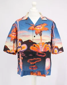 CAMISA EDWIN HANA NO SHITA PARA HOMBRE ALGODÓN MANGA CORTA AZUL ROJO PRECIO DE VENTA SUGERIDO POR EL FABRICANTE 150 £ ANUNCIO - Imagen 1 de 6