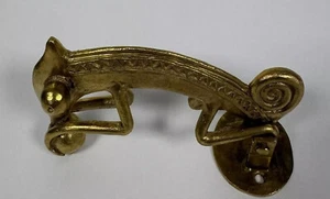 Ghanaian Ashanti Brass Door Knocker 'Chameleon' - Picture 1 of 6
