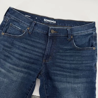 SONOMA Goods For Life Girlfriend Jeans Dark Wash Women's Size 6 - Image 1 of 4