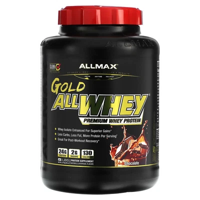 GOLD ALLWHEY®, Premium Whey Protein, Chocolate, 5 lb (2,27 kg) - Imagem 1 de 2