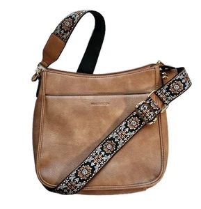 Damen Umhängetasche Schultertasche Vegan Leder Hobo Handtasche - Bild 1 von 8