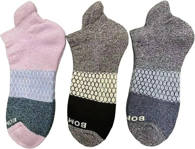 3 pares de calcetines tobilleros Bombas Tri-Block jaspeados para mujer talla mediana 8-10,5 Foto 1 de 1