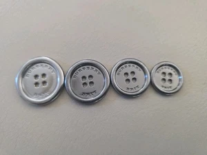 BURBERRY TRENCH COAT AUTHENTIC REPLACEMENT BUTTONS METAL SET OF 4 BRAND NEW - Picture 1 of 4