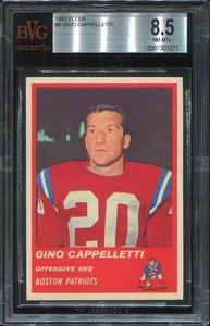 Fleer #5 1963 Gino Cappelletti en muy buena condición 8,5 Patriots Salón de la Fama Univ. de Minnesota - Imagen 1 de 1
